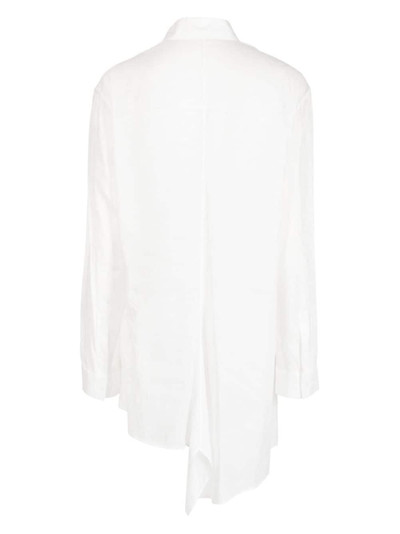 Yohji Yamamoto asymmetric spread-collar shirt outlook