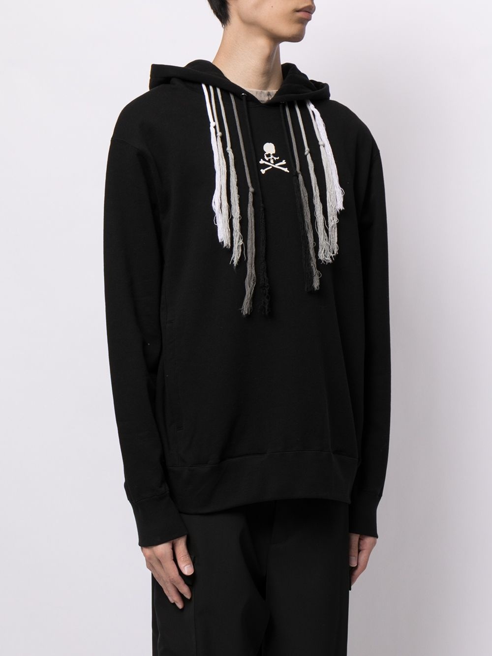 logo-print tassel-detail hoodie - 3