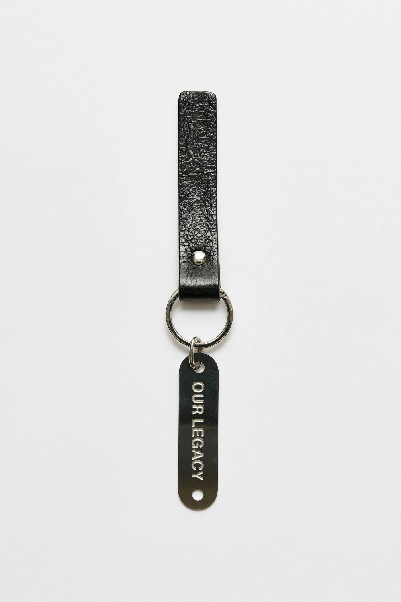 Ring Keyring Black Leather - 1