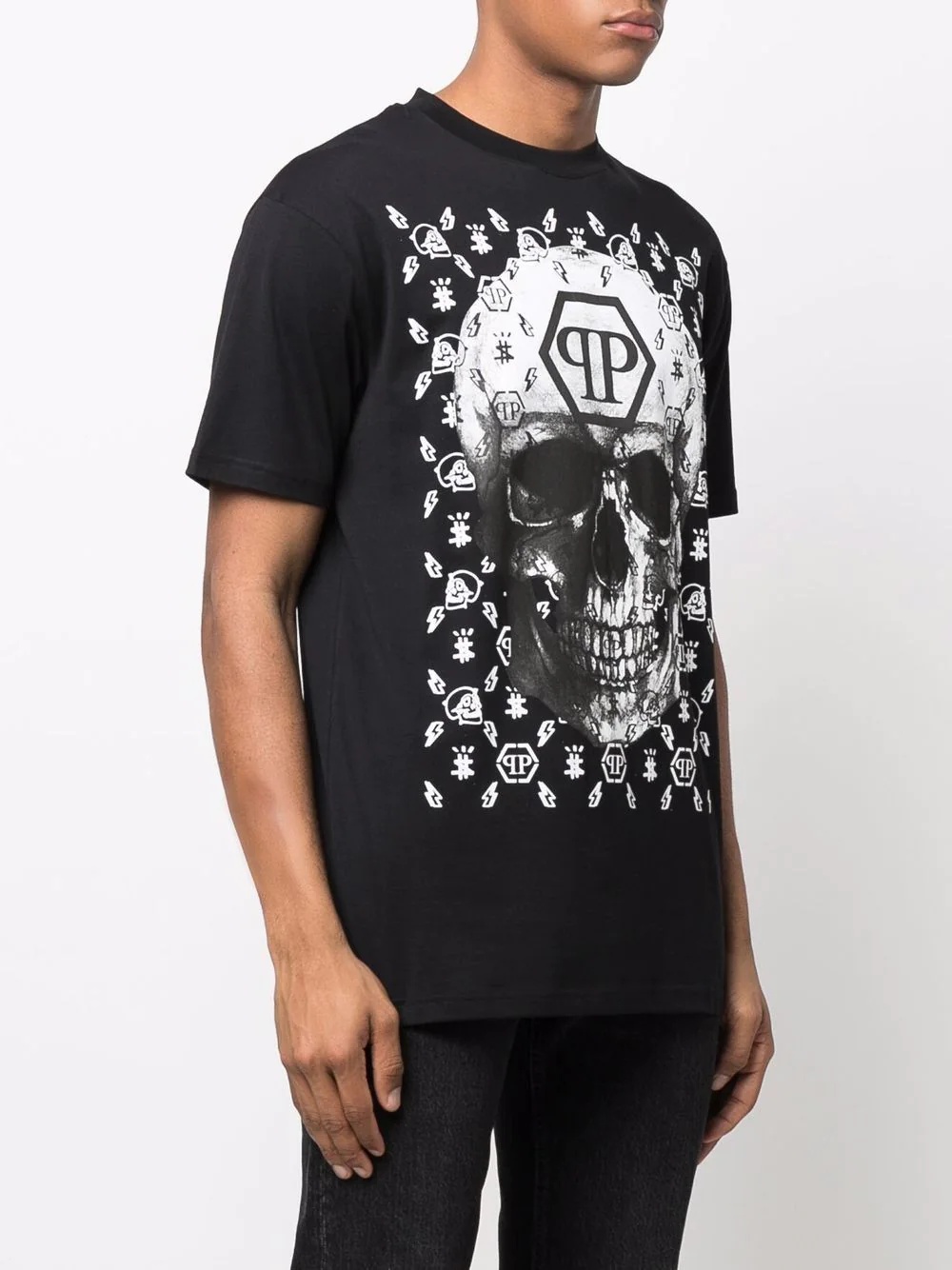 skull logo graphic-print T-shirt - 4