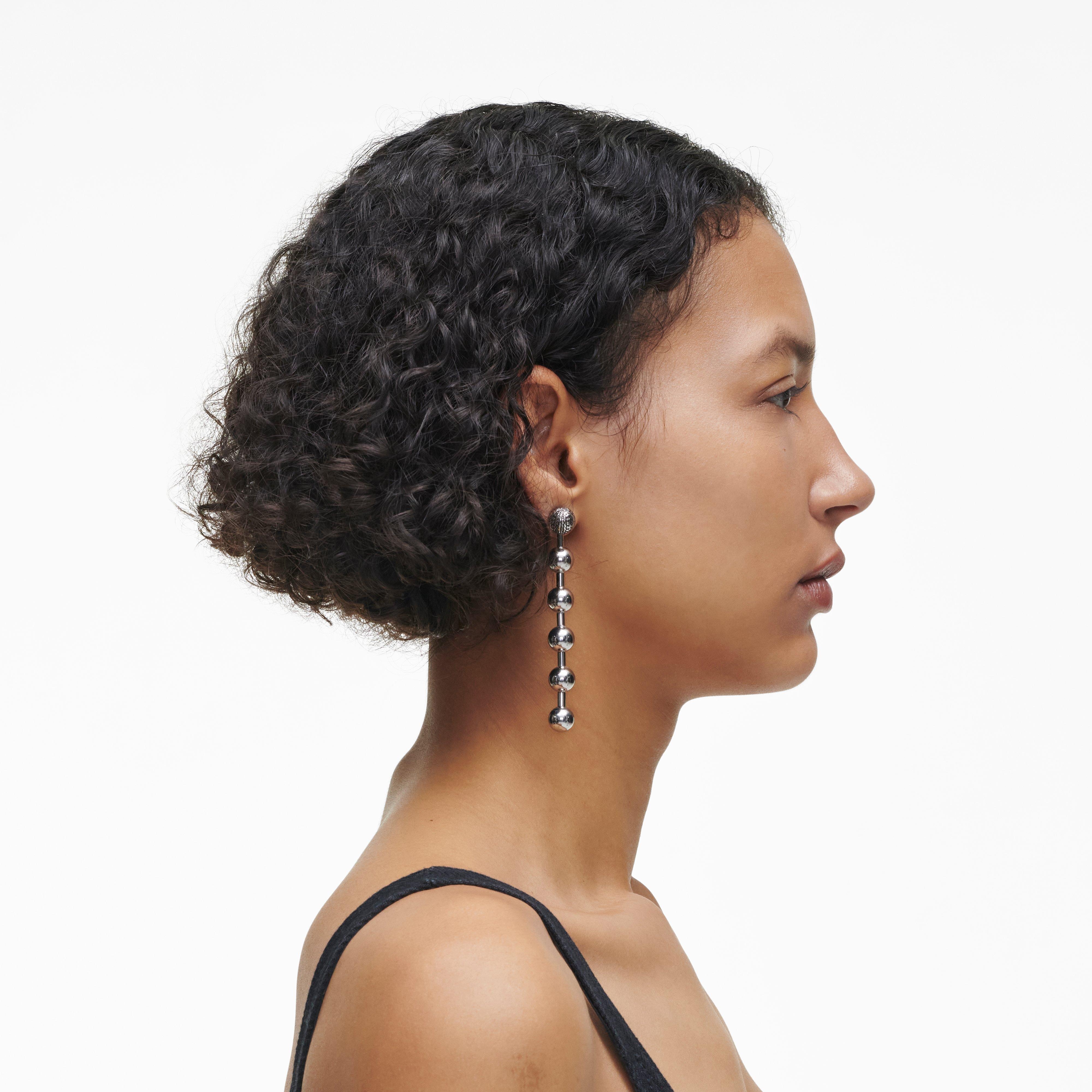 THE MONOGRAM BALL CHAIN EARRINGS - 3