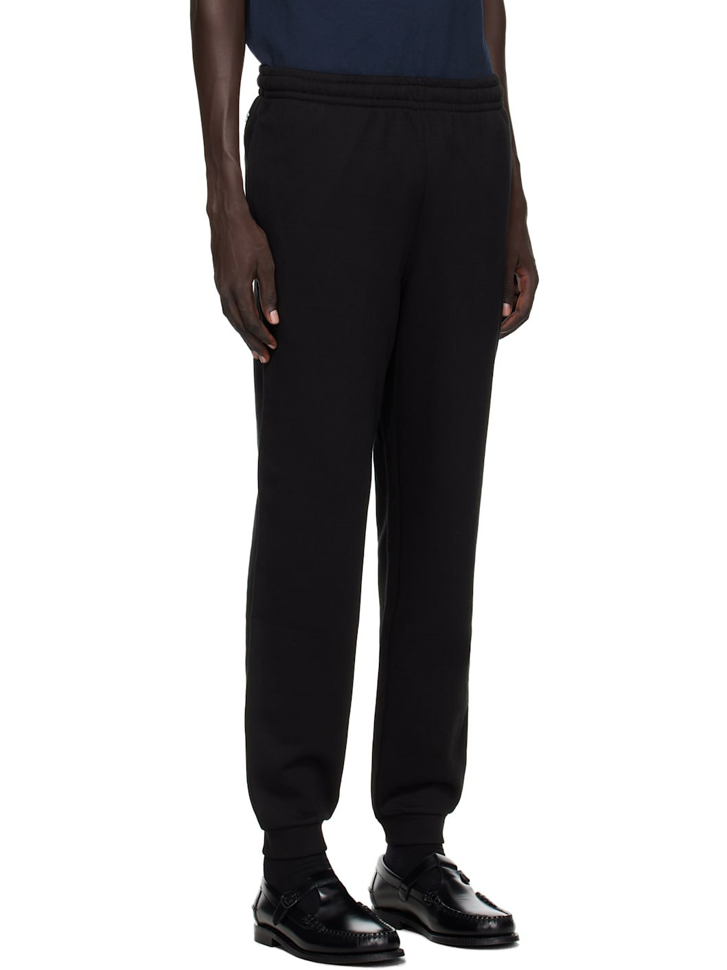 Black Tapered Leg Sweatpants - 2