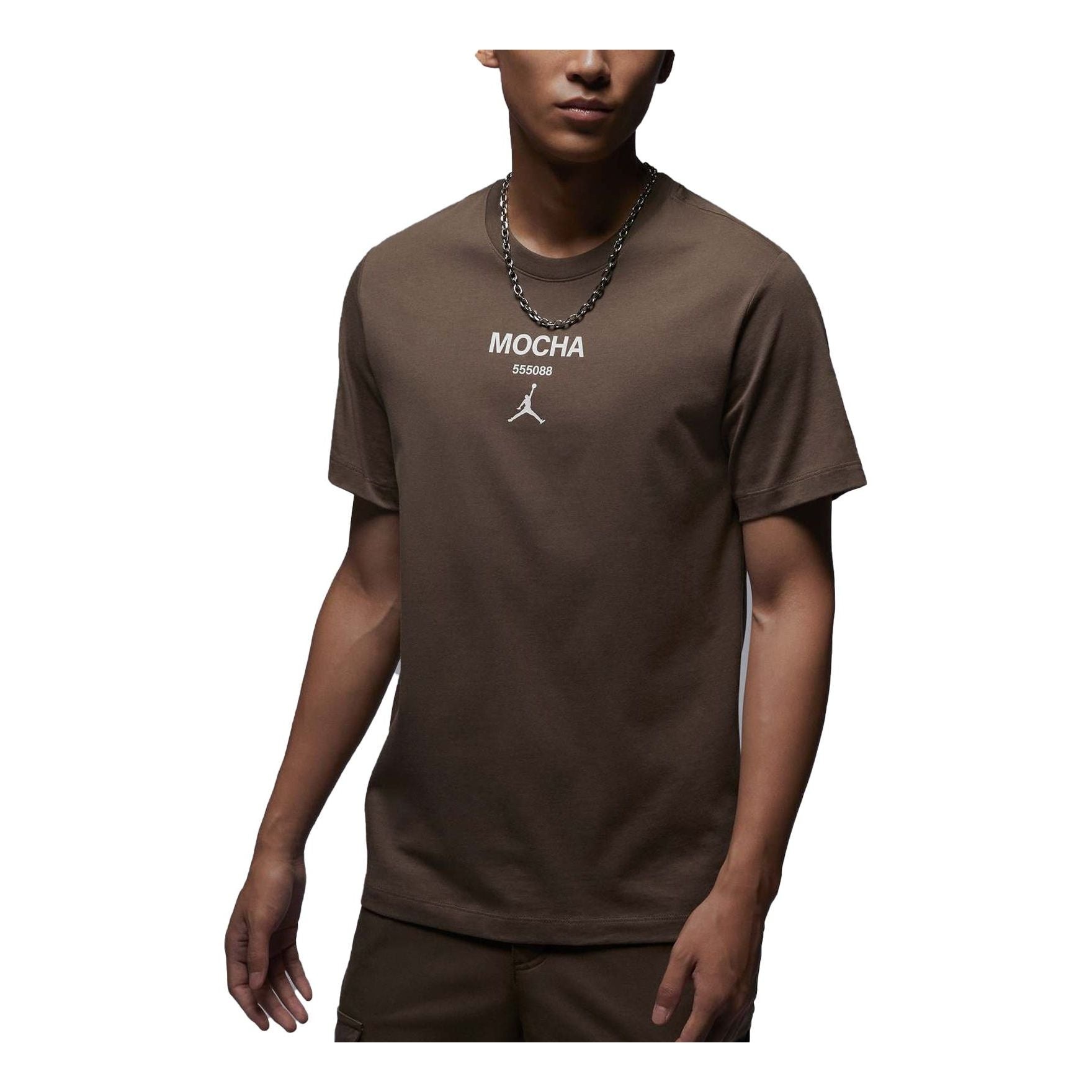 Air Jordan MOCHA Logo T-Shirt 'Brown' FQ6991-274 - 1