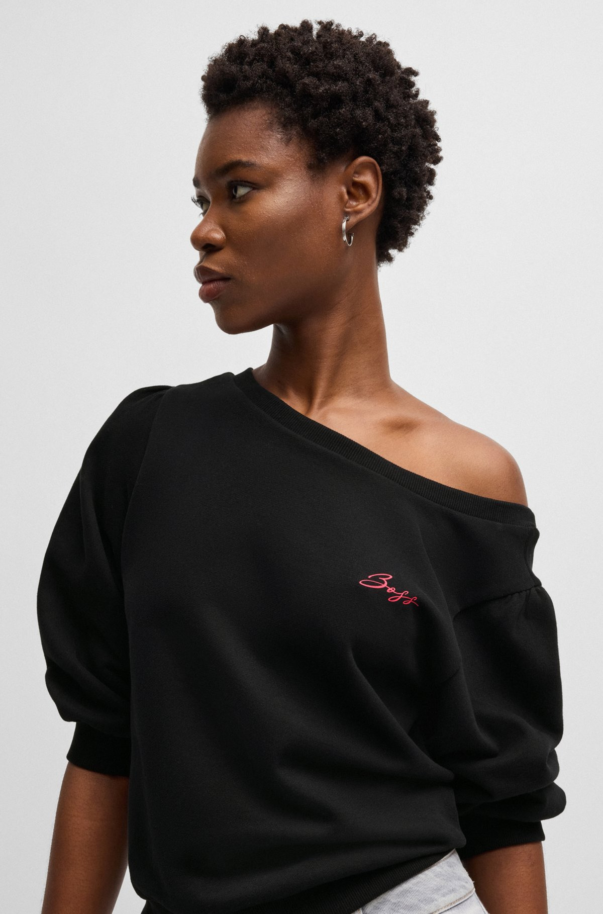 COTTON-TERRY SWEATSHIRT WITH LOGO DETAIL - 5