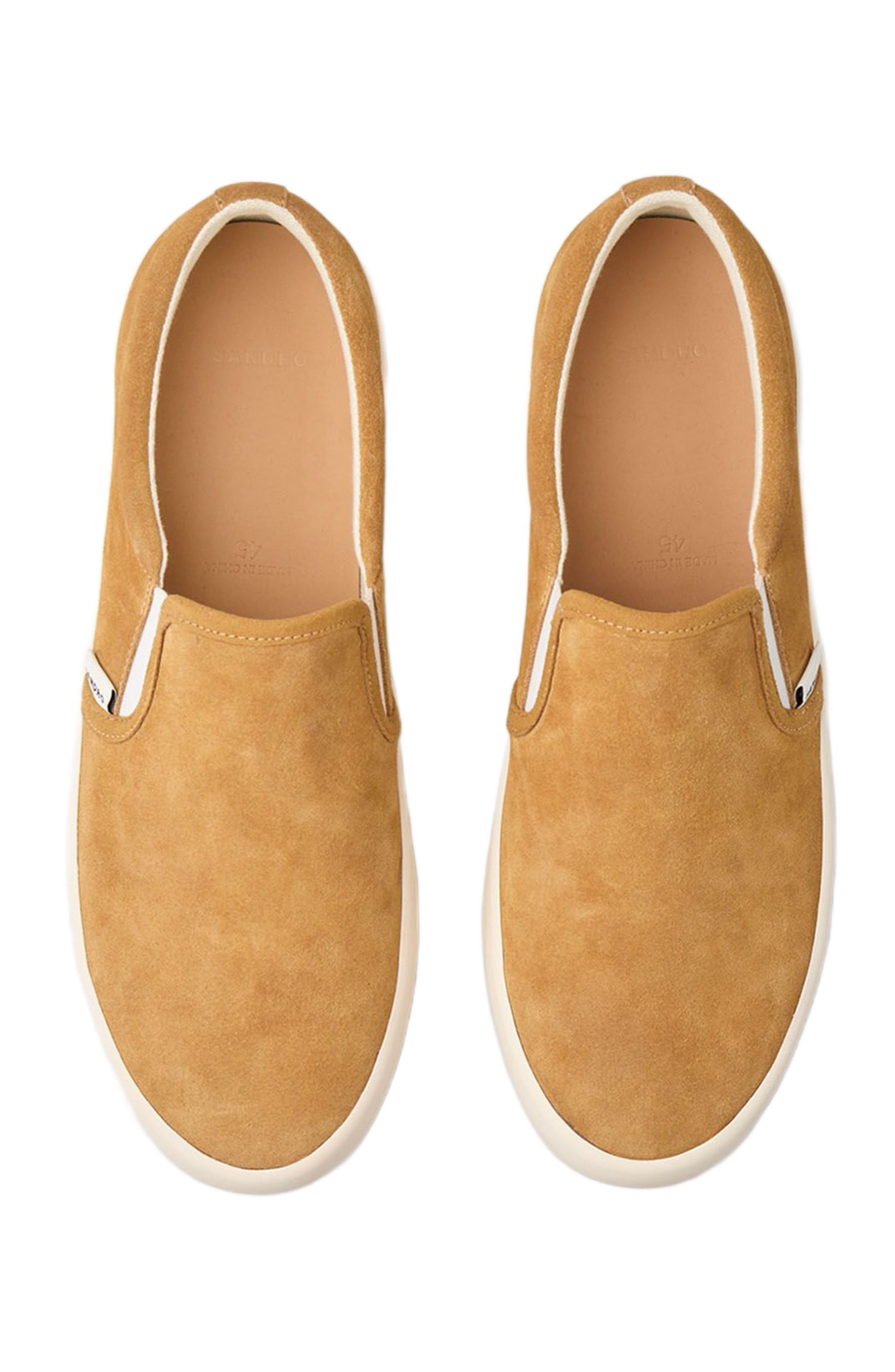 SANDRO Split leather slip-ons in Camel at Nordstrom - 3