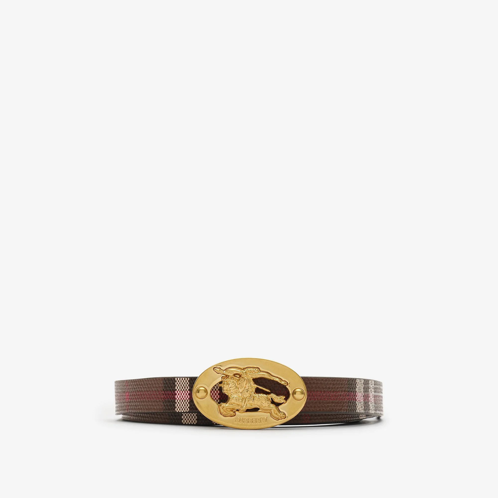 Thin Reversible Check Knight Stamp Belt - 1