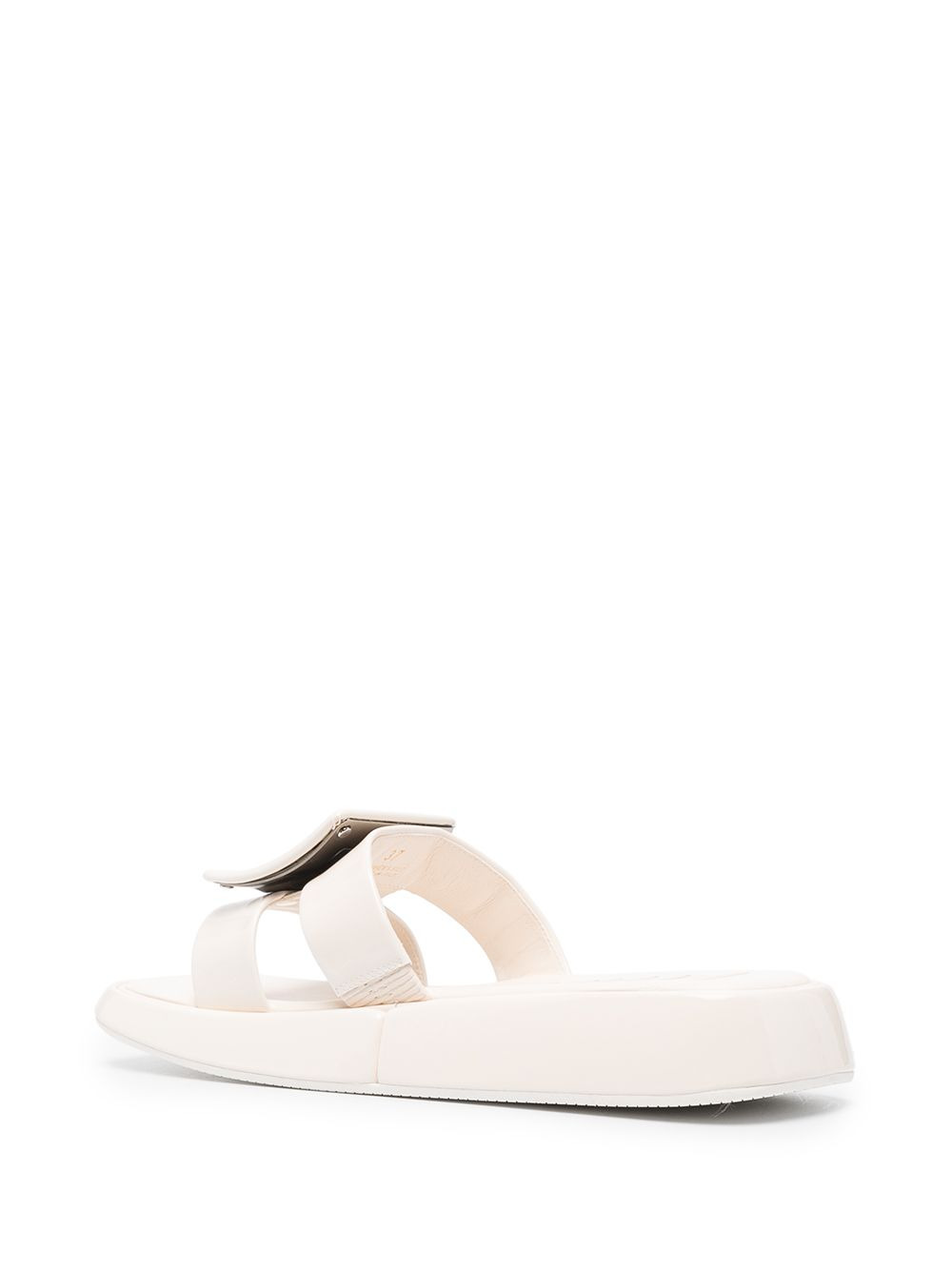 square front buckle sandals - 3