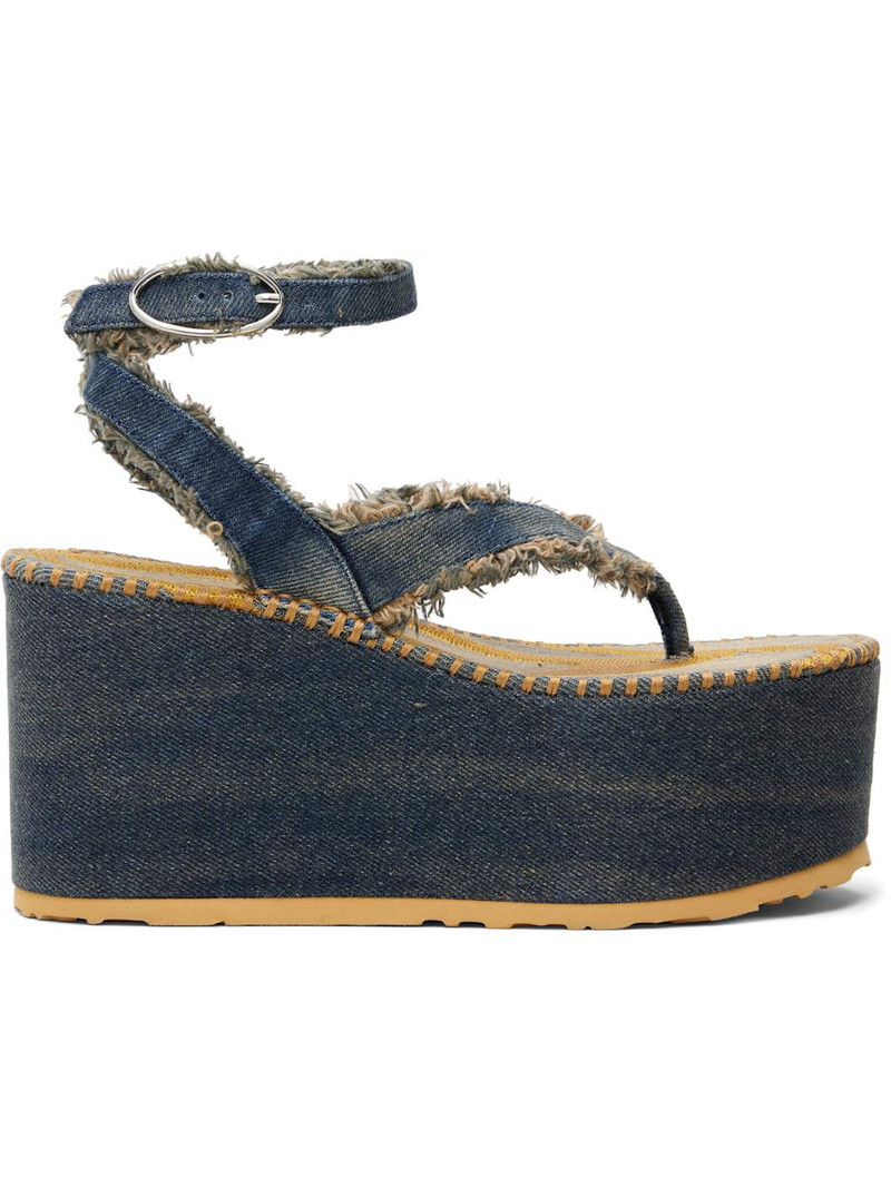 Blue SA-Nikola Denim Heeled Sandals 1