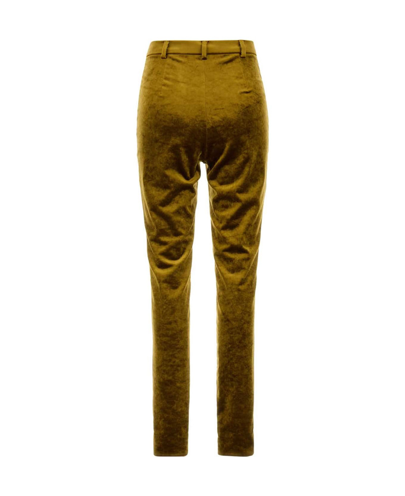 GUCCI Olive Green Chenille Skinny Pant outlook