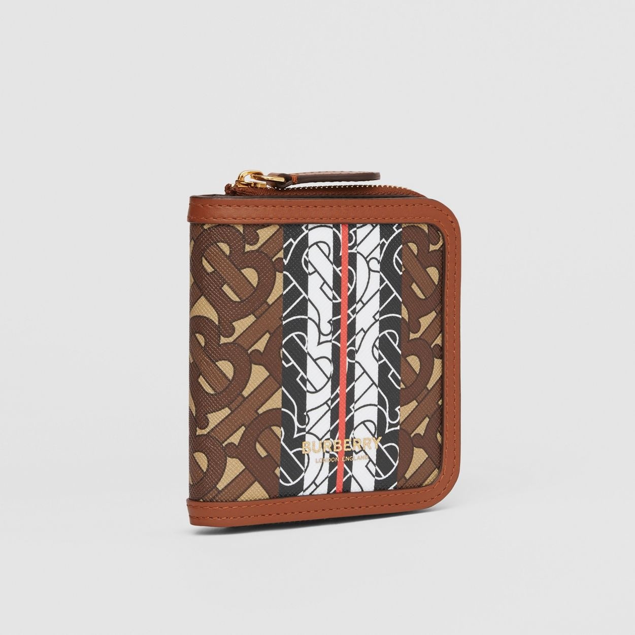 Monogram Stripe E-canvas and Leather Folding Wallet - 4