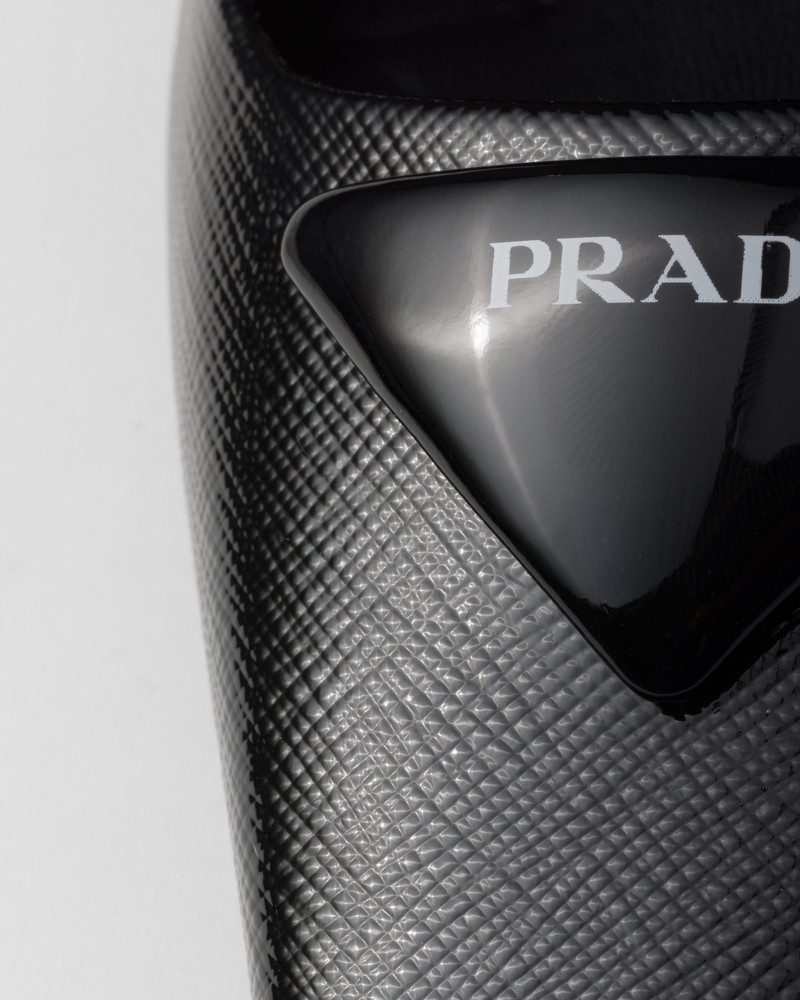 Patent Saffiano leather pumps 6