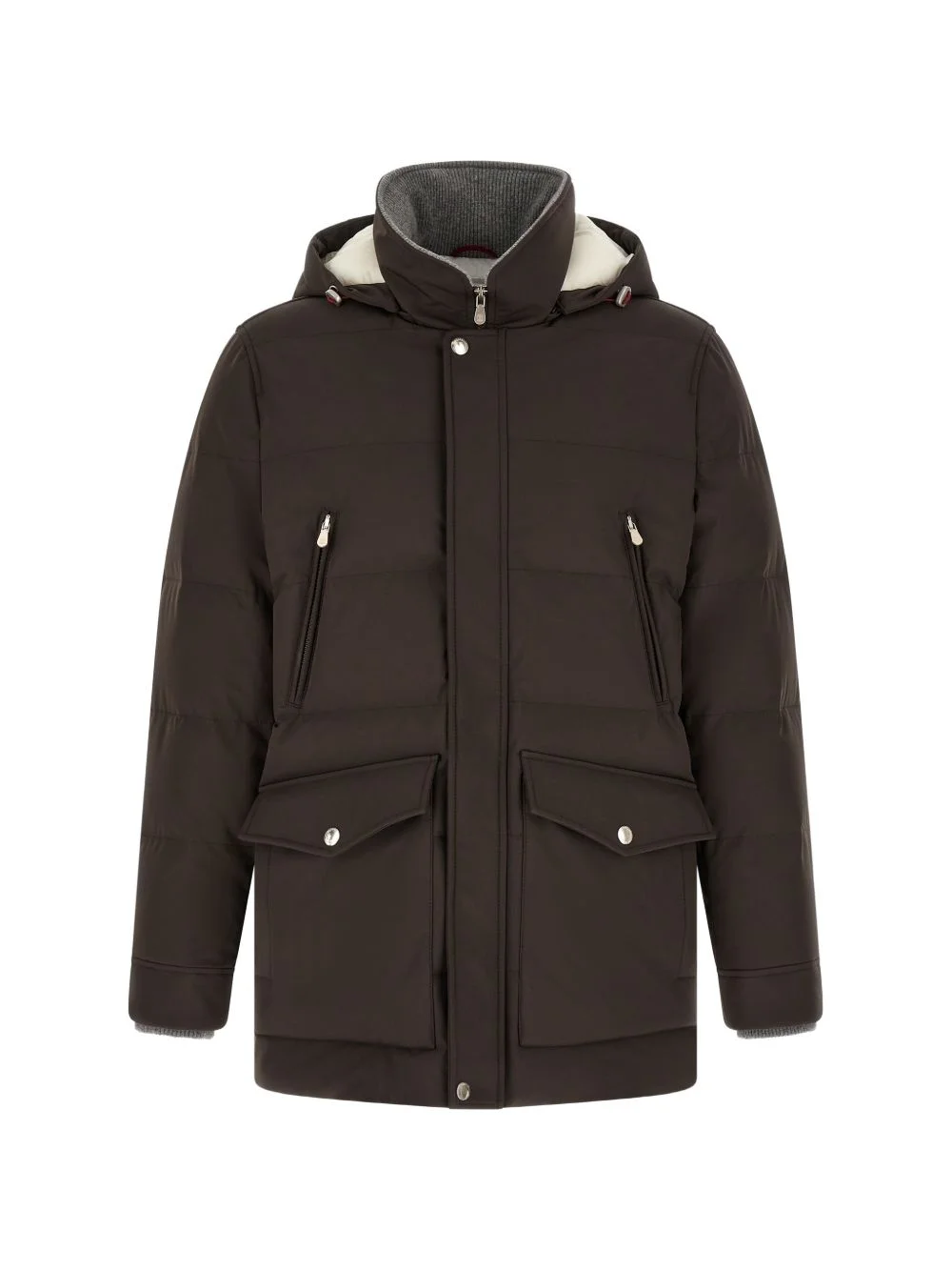 quilted hooded parka - 1