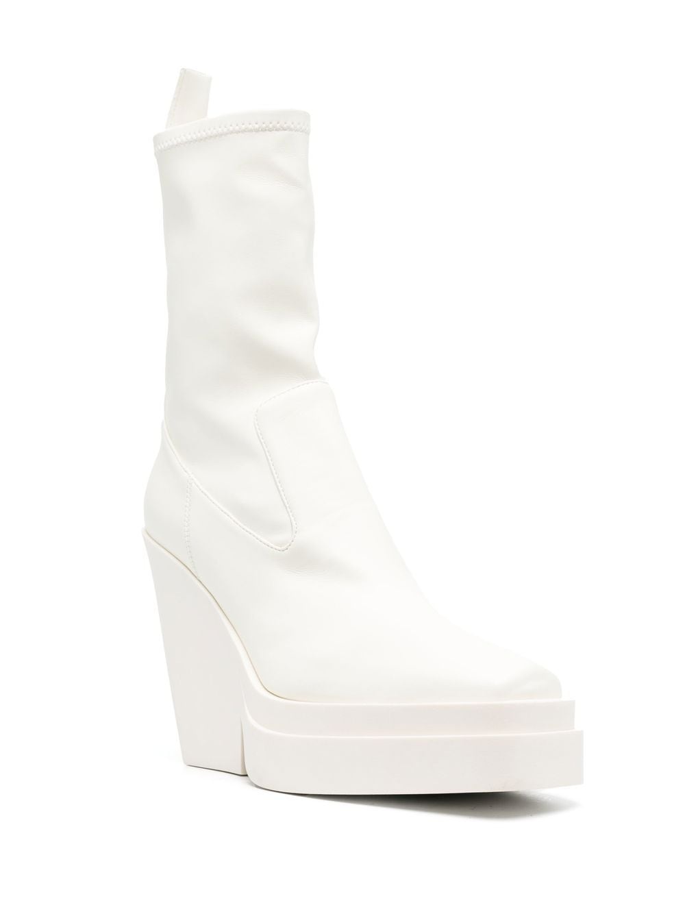 120mm tapered-heel leather boots - 2
