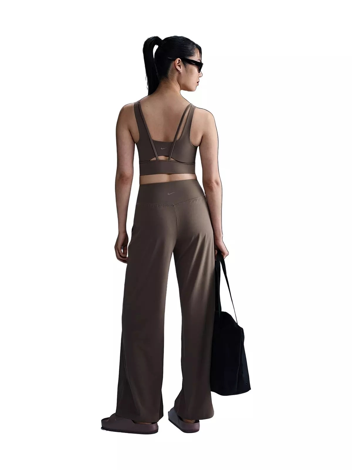 Women's Zenvy Dri-FIT High-Waisted Wide-Leg Pants - Brown - 5