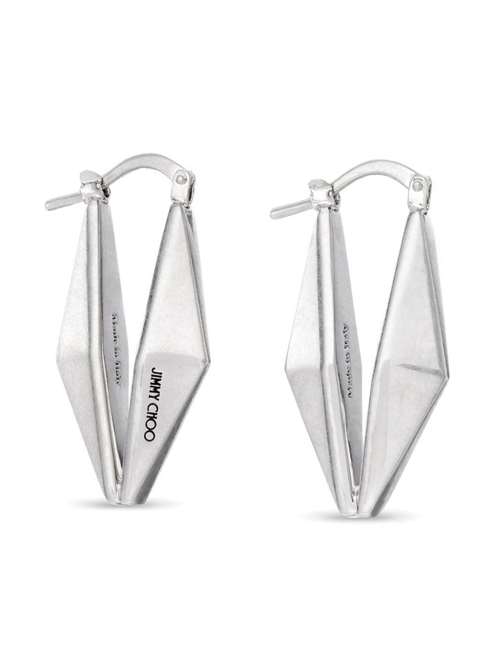 Diamond engraved-logo earrings - 2