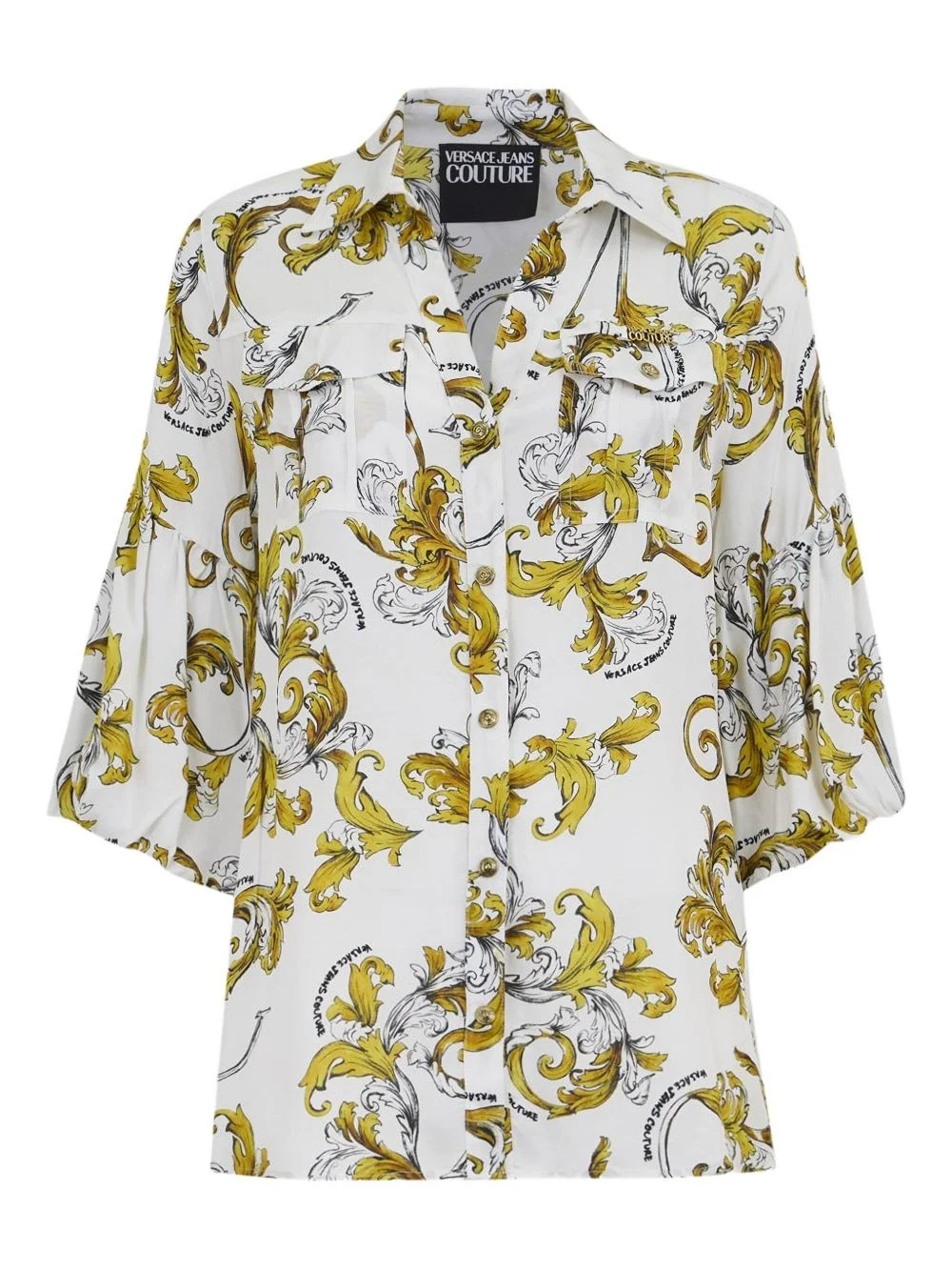 floral-print button-up shirt - 1