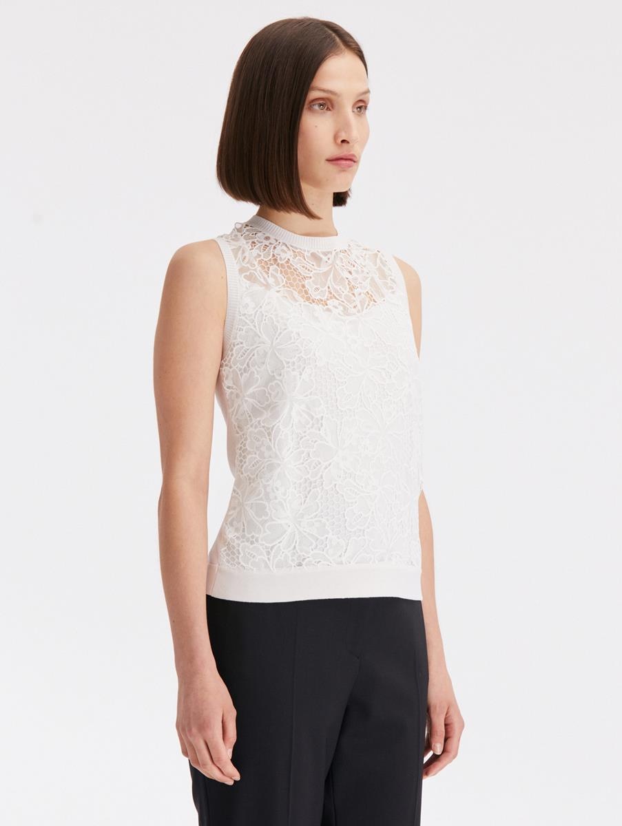 CHANTILLY LACE GUIPURE INSET TANK - 3