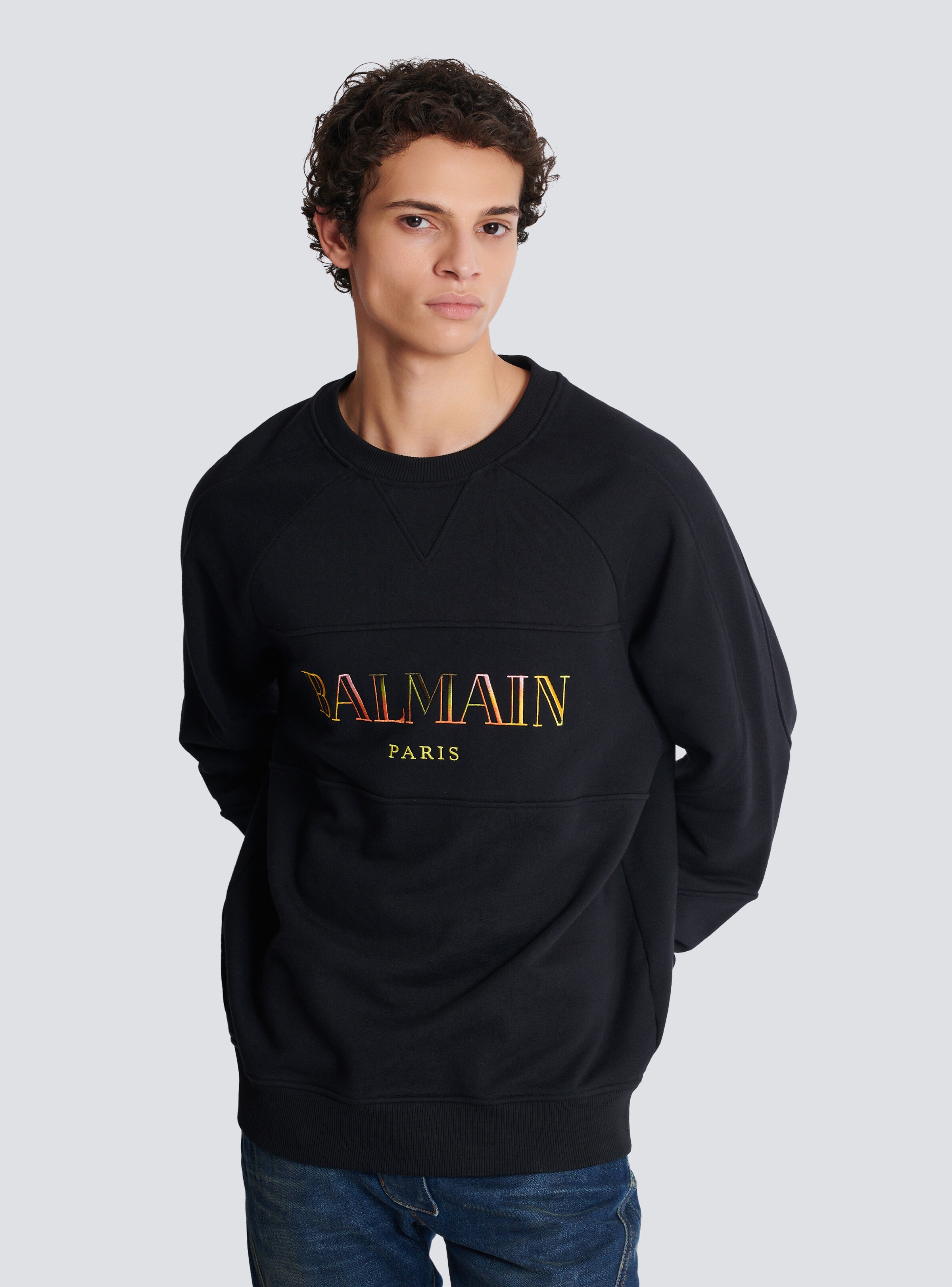 Vintage Balmain embroidered oversized sweatshirt - 6