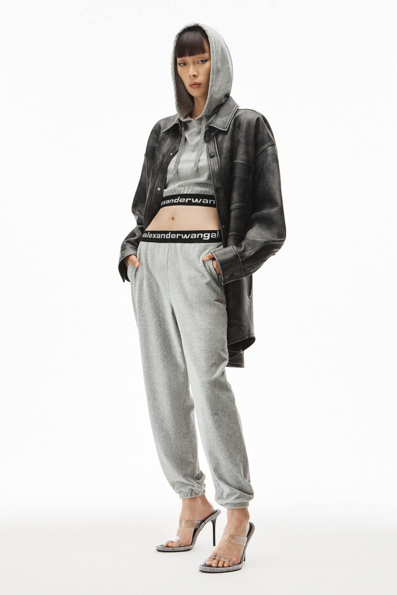 alexanderwang.t logo elastic jogger in stretch corduroy outlook