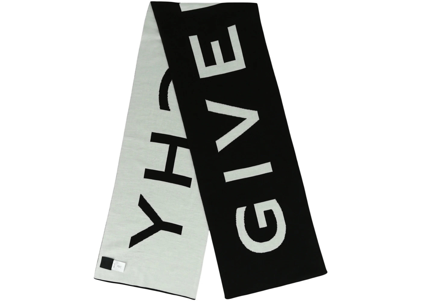 Givenchy Jacquard Logo Scarf Black White - 2