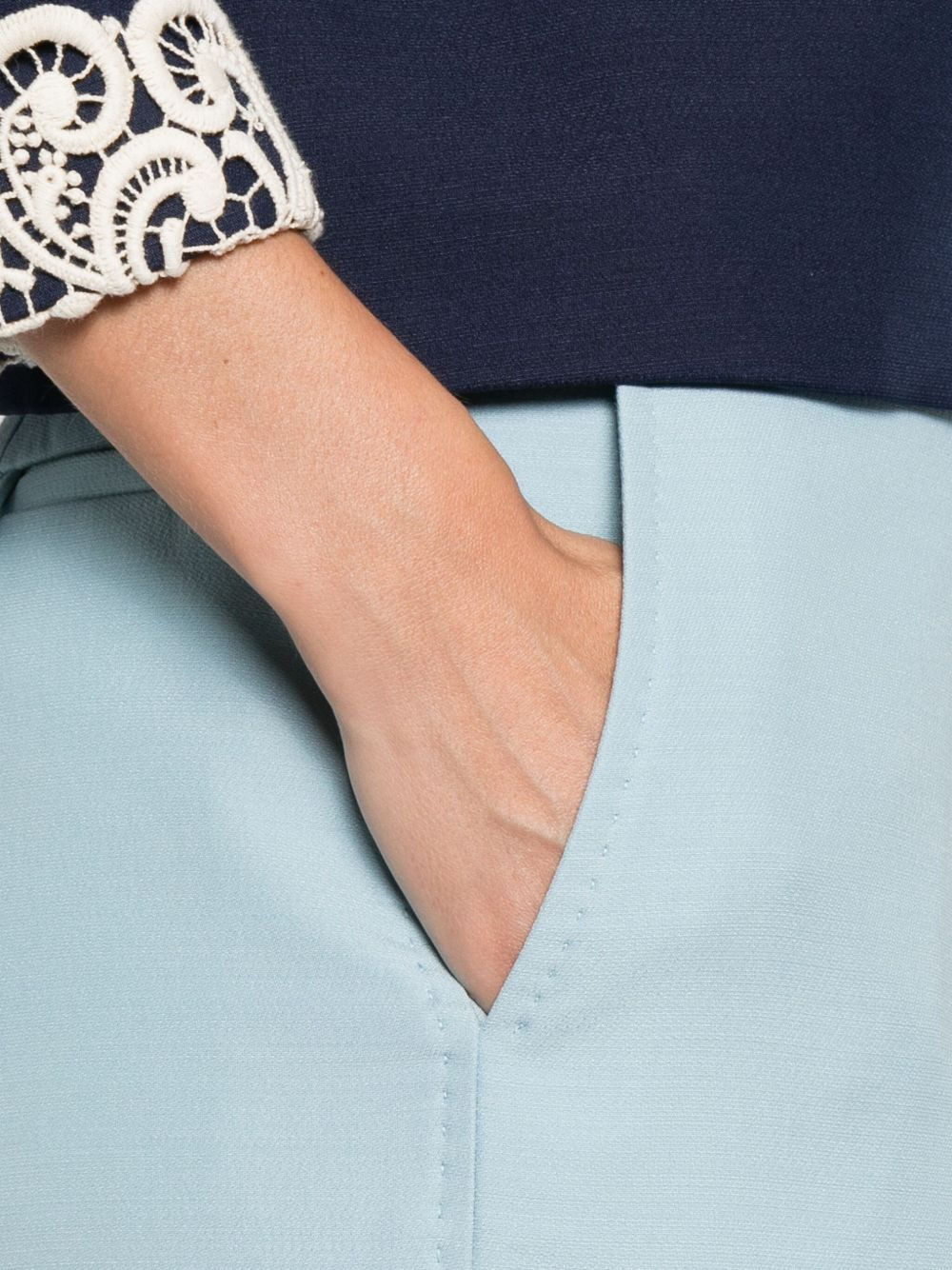 cuffed-hem tailored trousers - 5