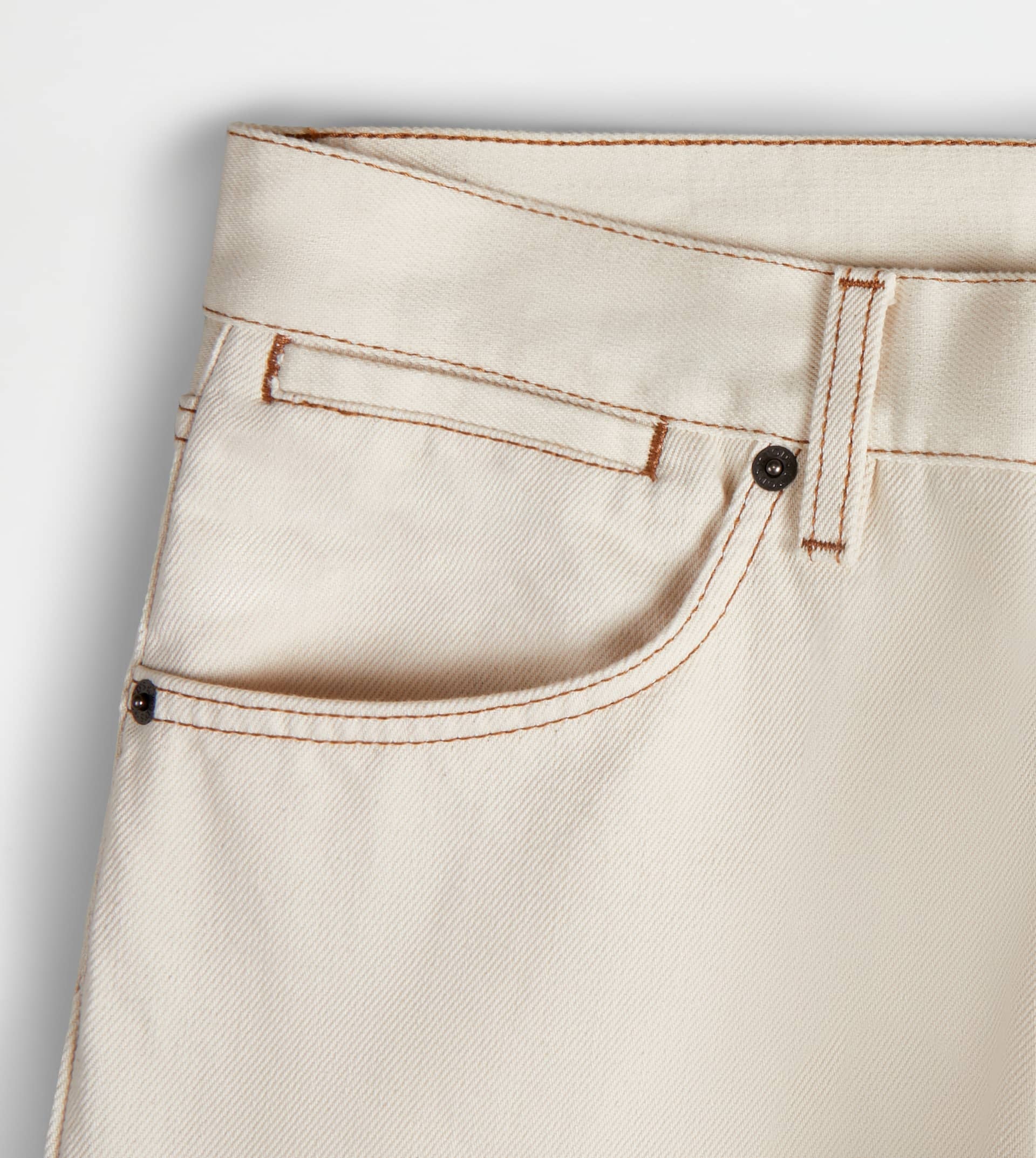 5 POCKET PANTS IN DENIM - BEIGE - 3