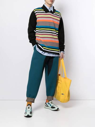 Kolor contrast panel trousers outlook