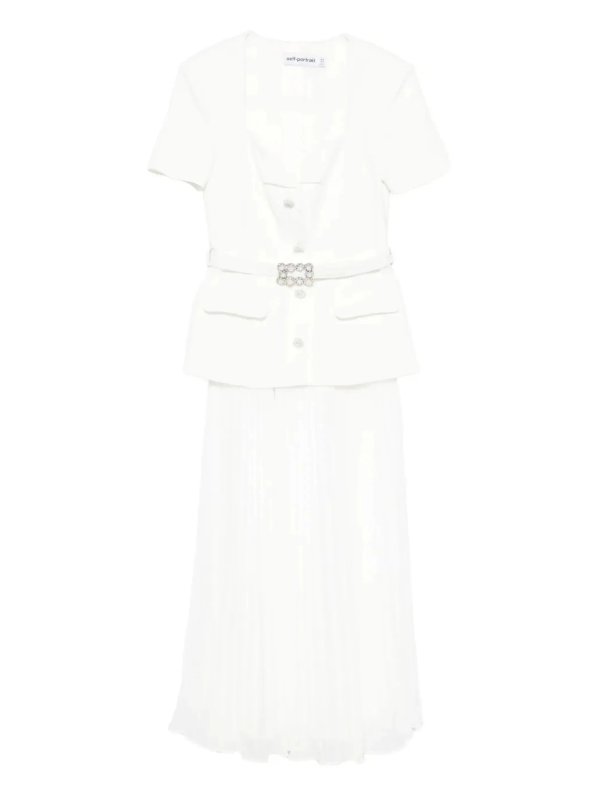 v-neck midi dress - 1