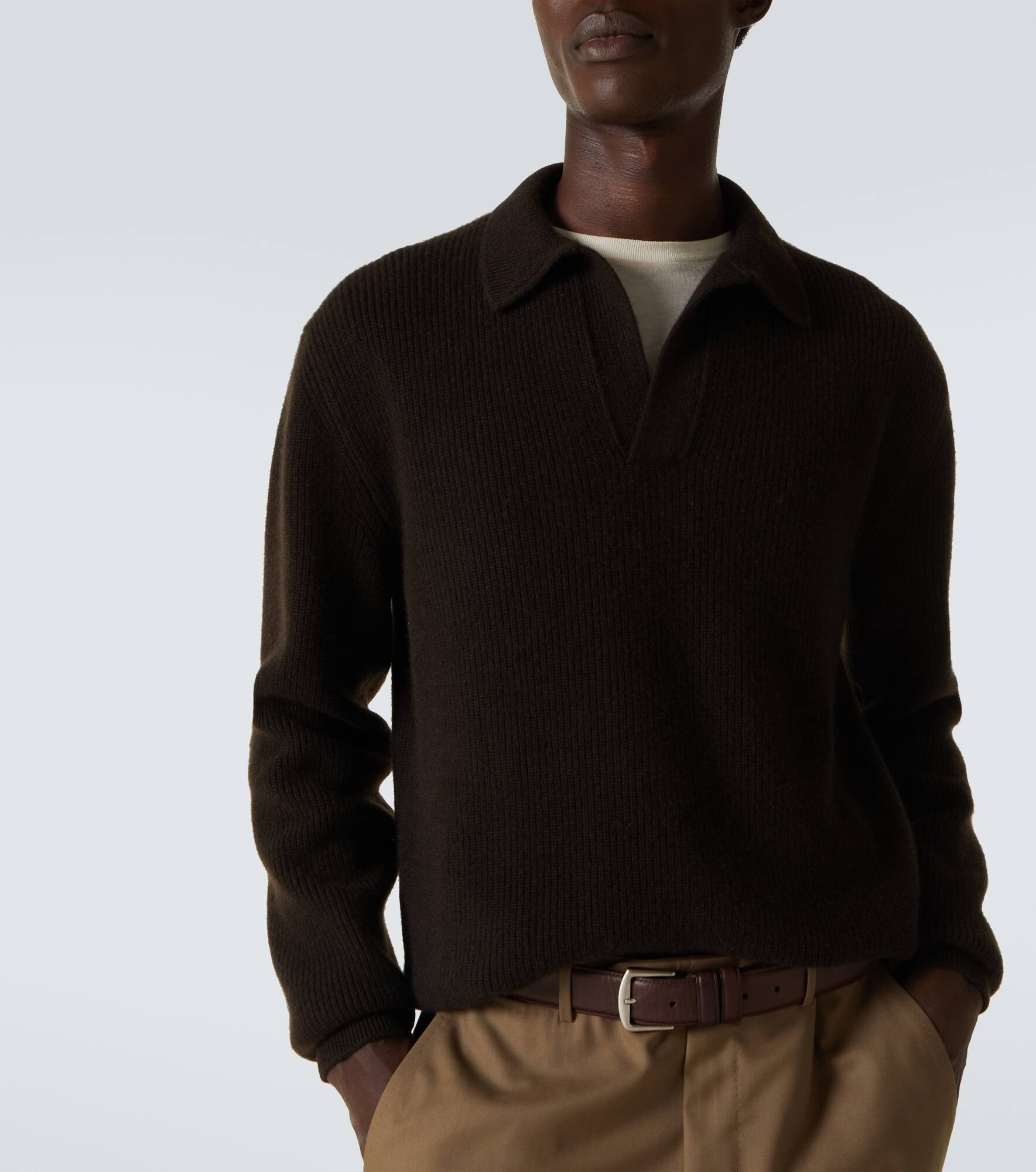 Cashmere polo sweater - 5