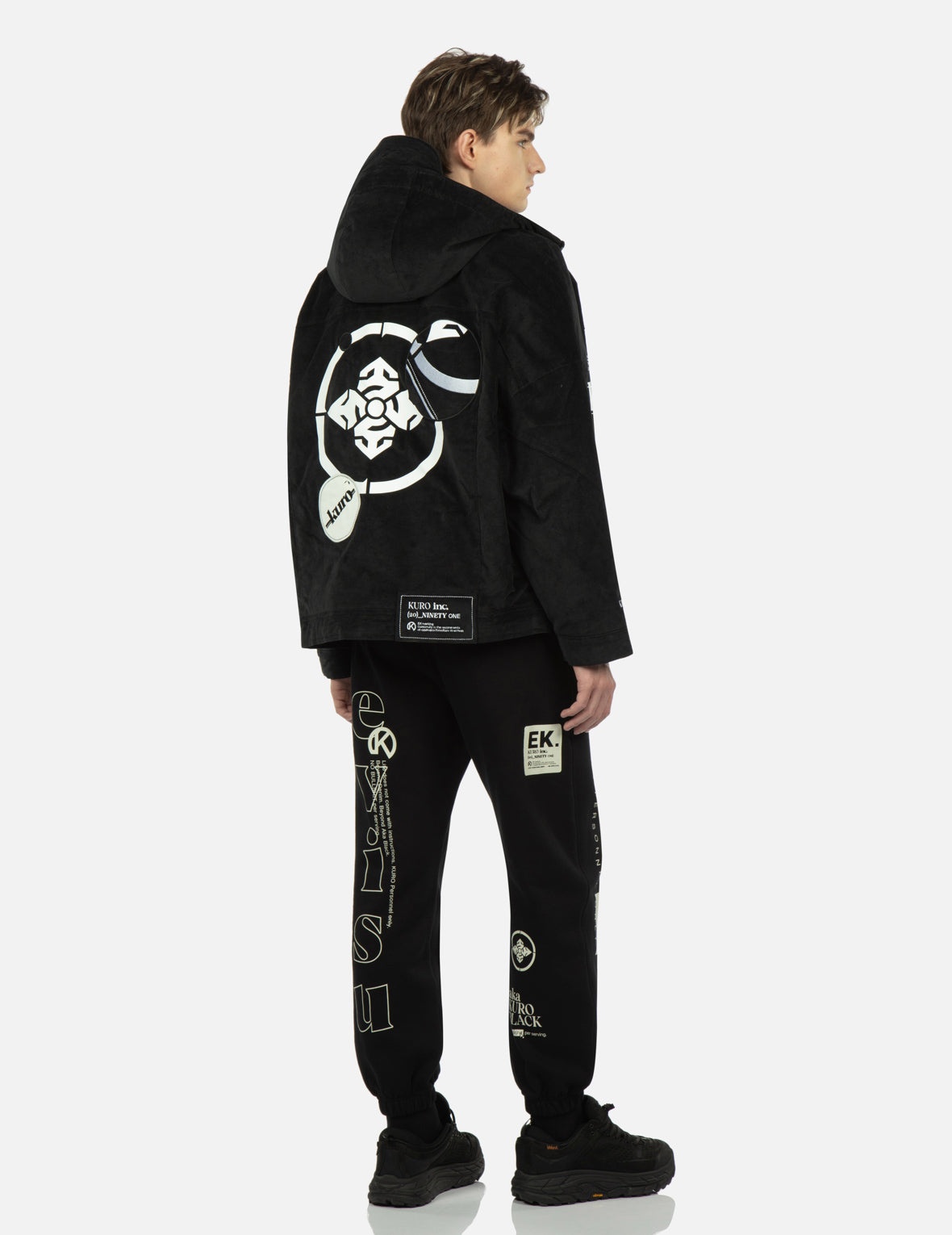 Kamon and Logo Patch Hooded Jacket - 4
