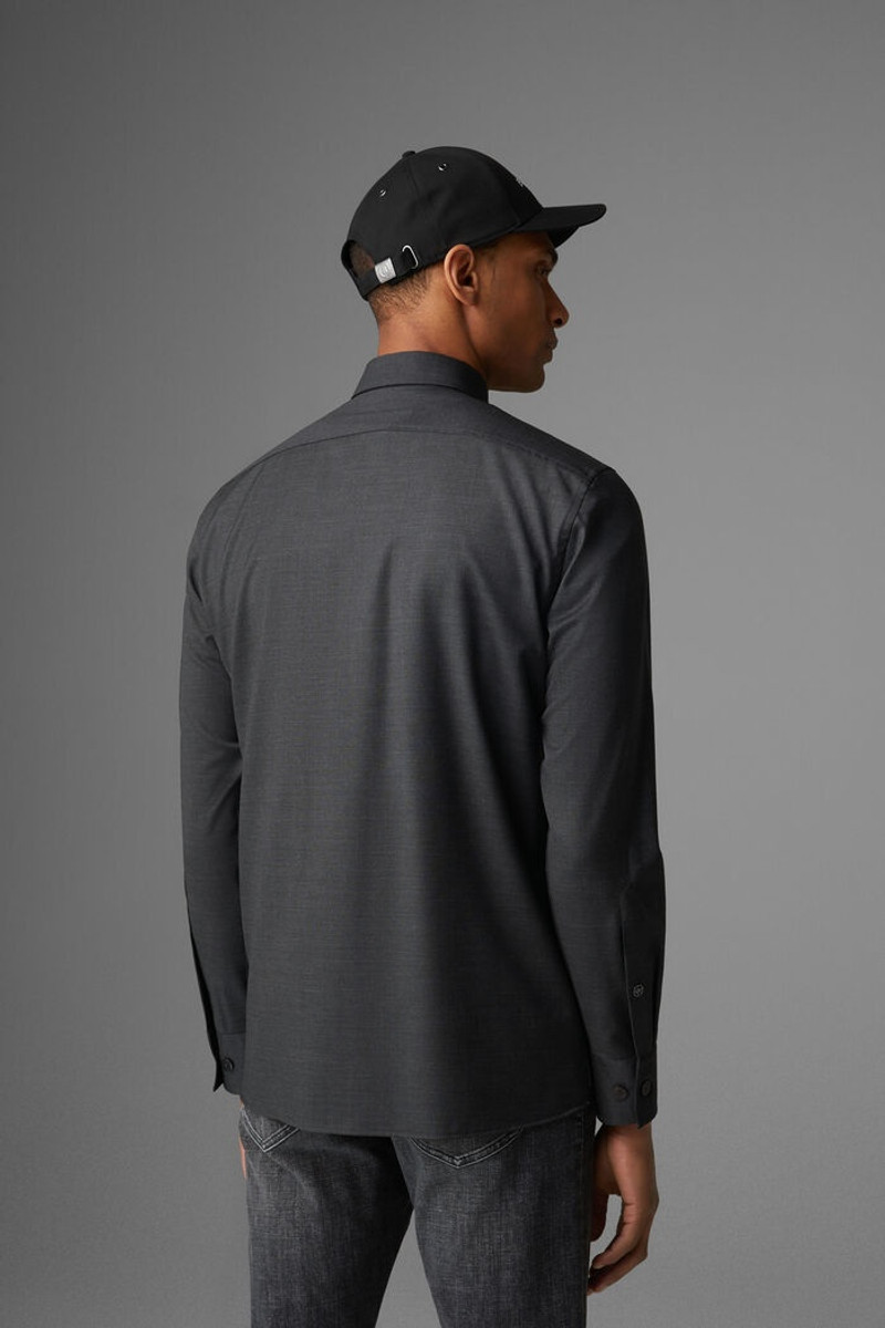 Clive Shirt in Anthracite melange 3