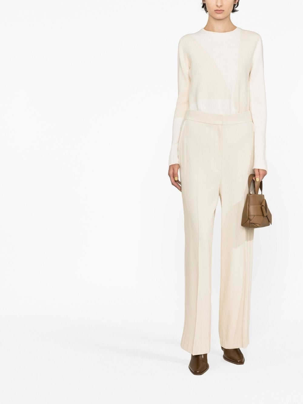 high-waisted wide-leg trousers - 2