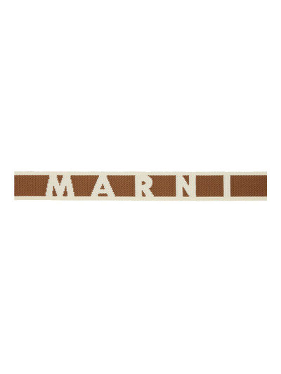 Marni Brown & Off-White Logo Belt outlook