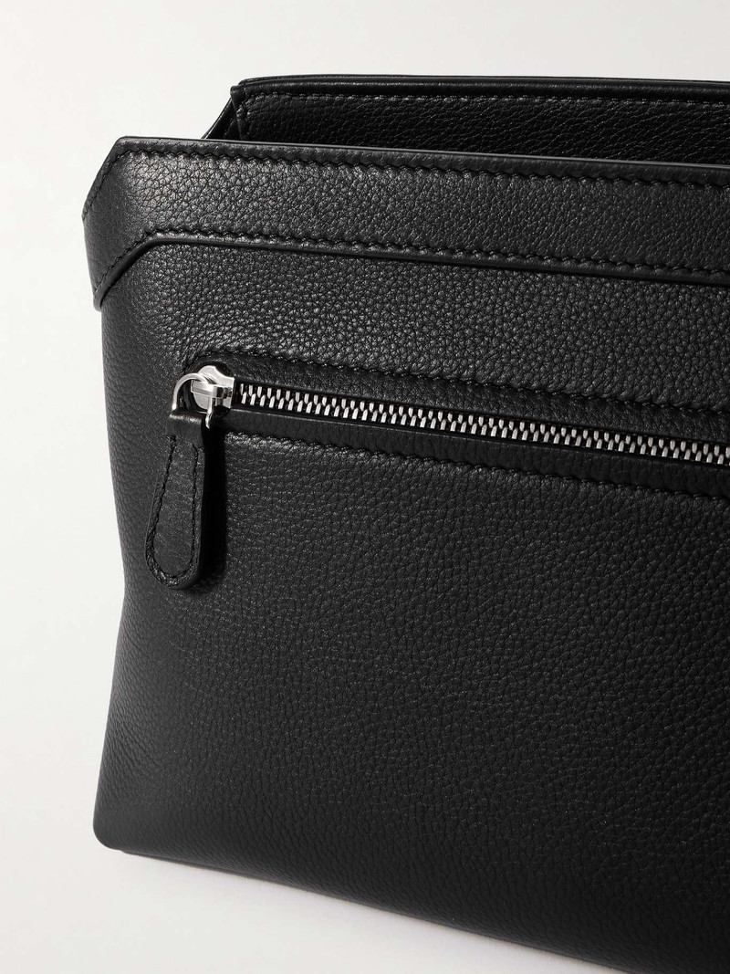 Terrasse textured-leather clutch Black 4