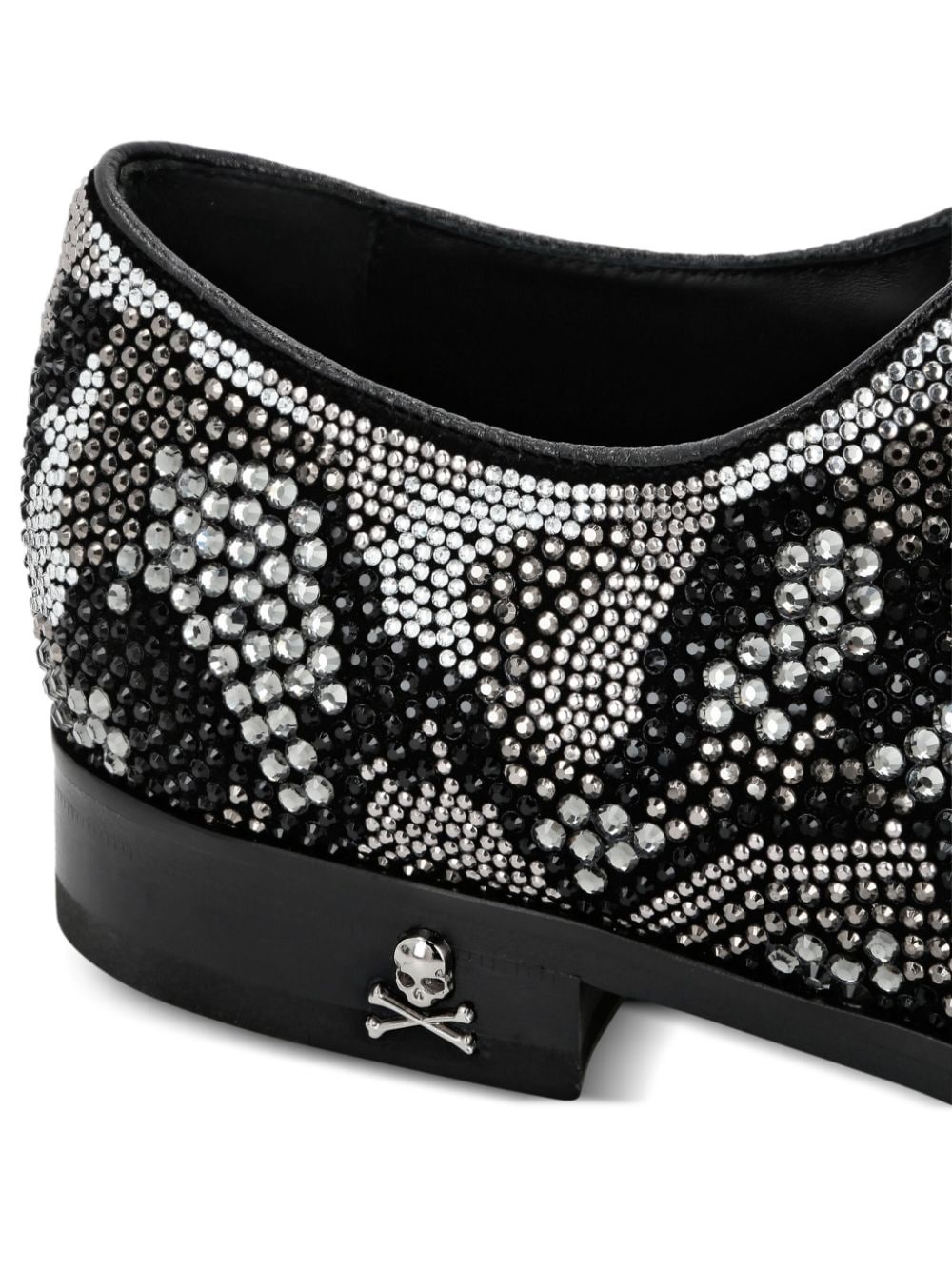 crystal-embellished leather Oxford shoes - 4