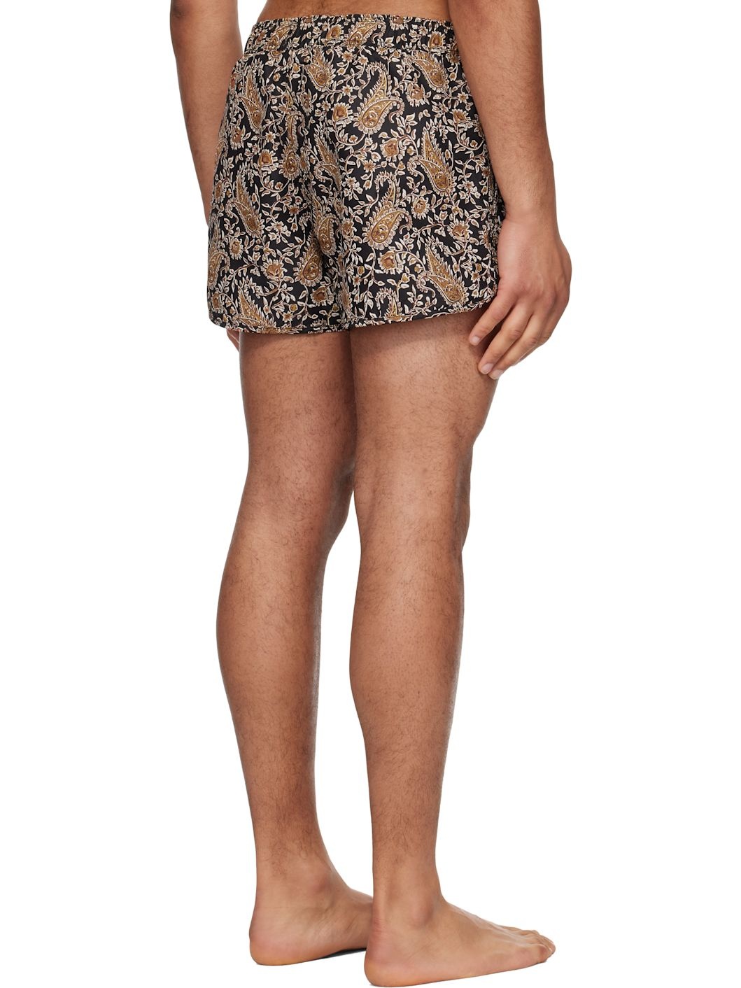 Black & Brown Vicente Swim Shorts - 3