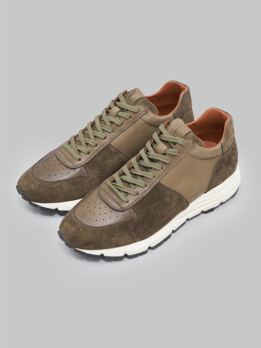 Viberg Sneaker Dark Olive Janus Calf Suede - 2