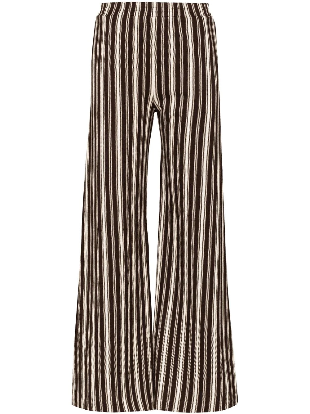 wide-leg striped trousers - 1