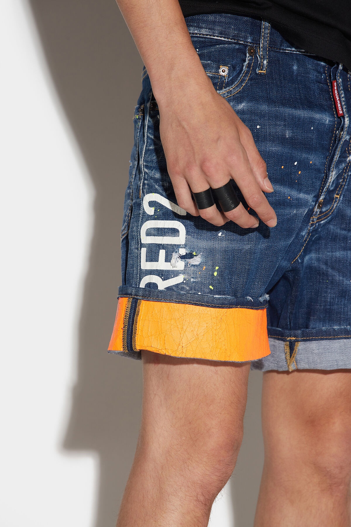 DARK TECNO SURF WASH MARINE DENIM SHORTS - 4