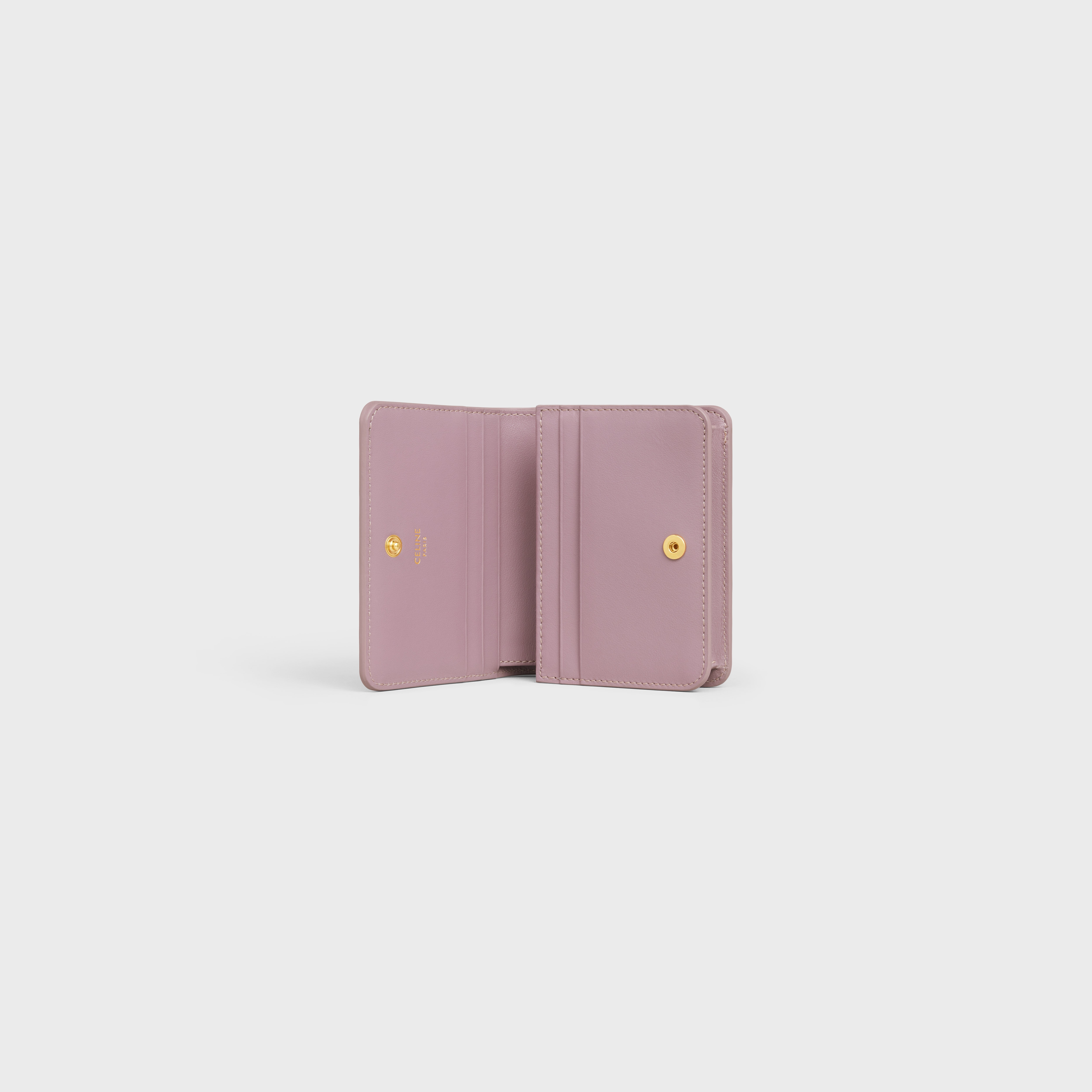 TRIOMPHE COMPACT WALLET in Shiny calfskin - 5