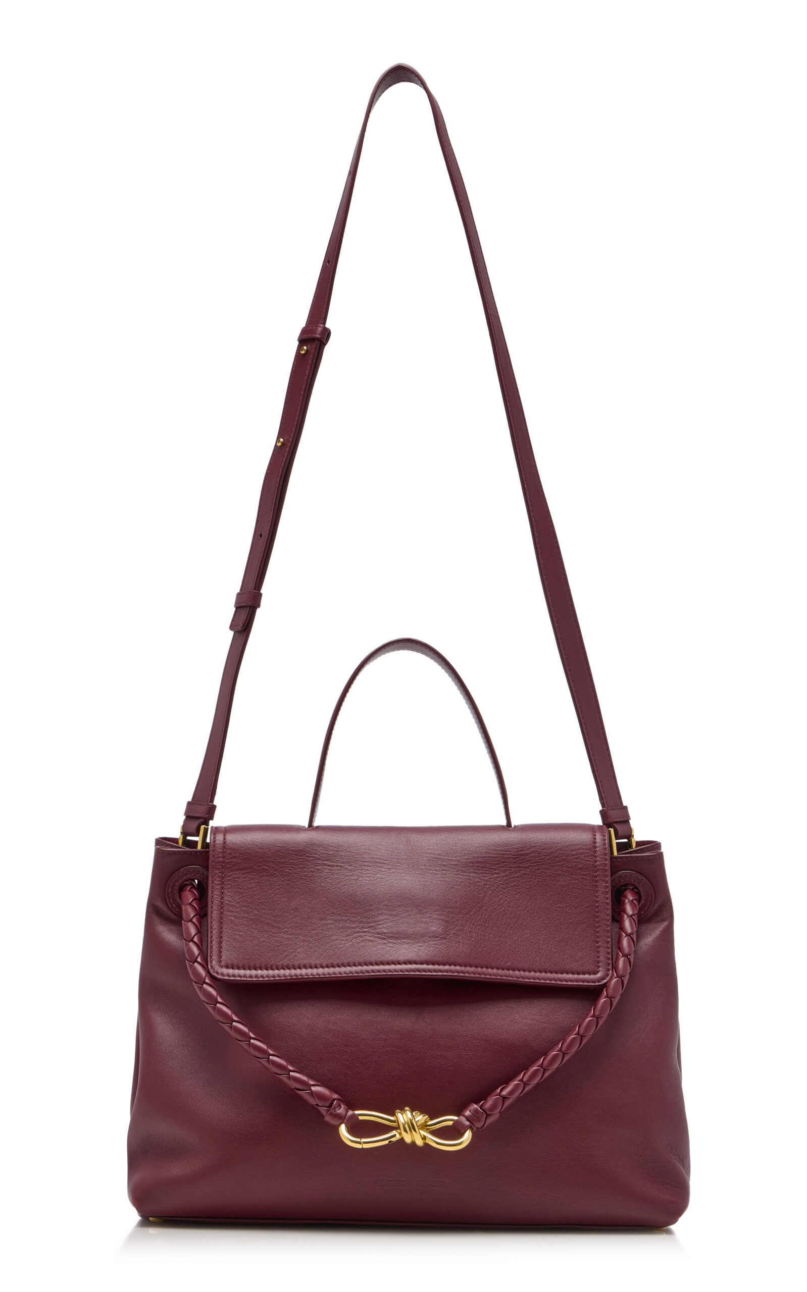 Medium Andiamo Leather Top Handle Bag burgundy - 3