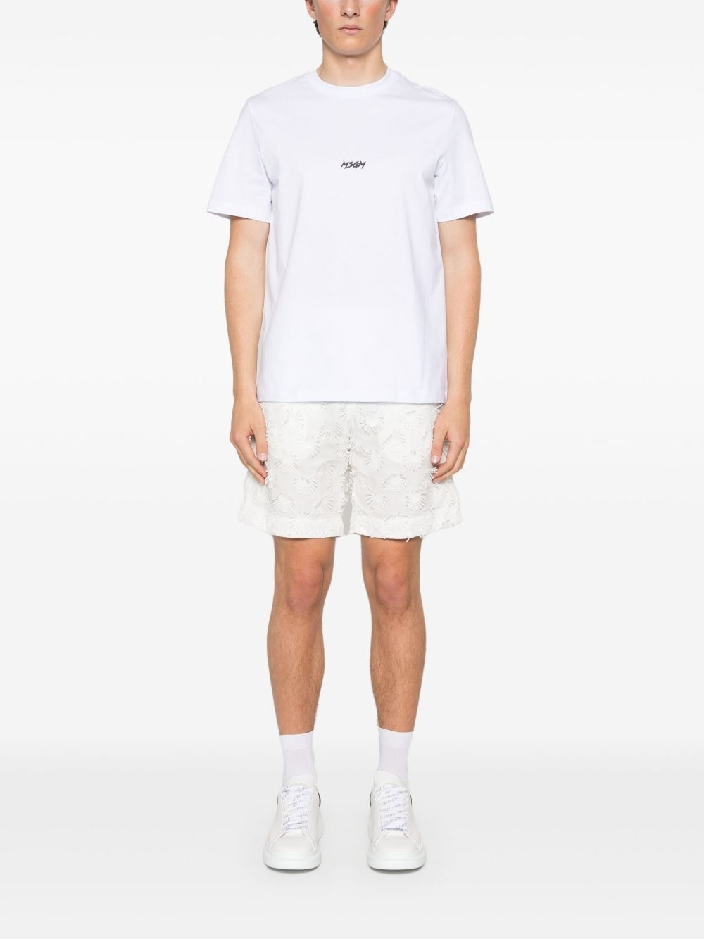 motif-embroidered shorts - 2