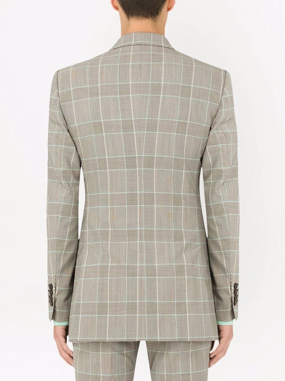 checked three-piece suit - 4