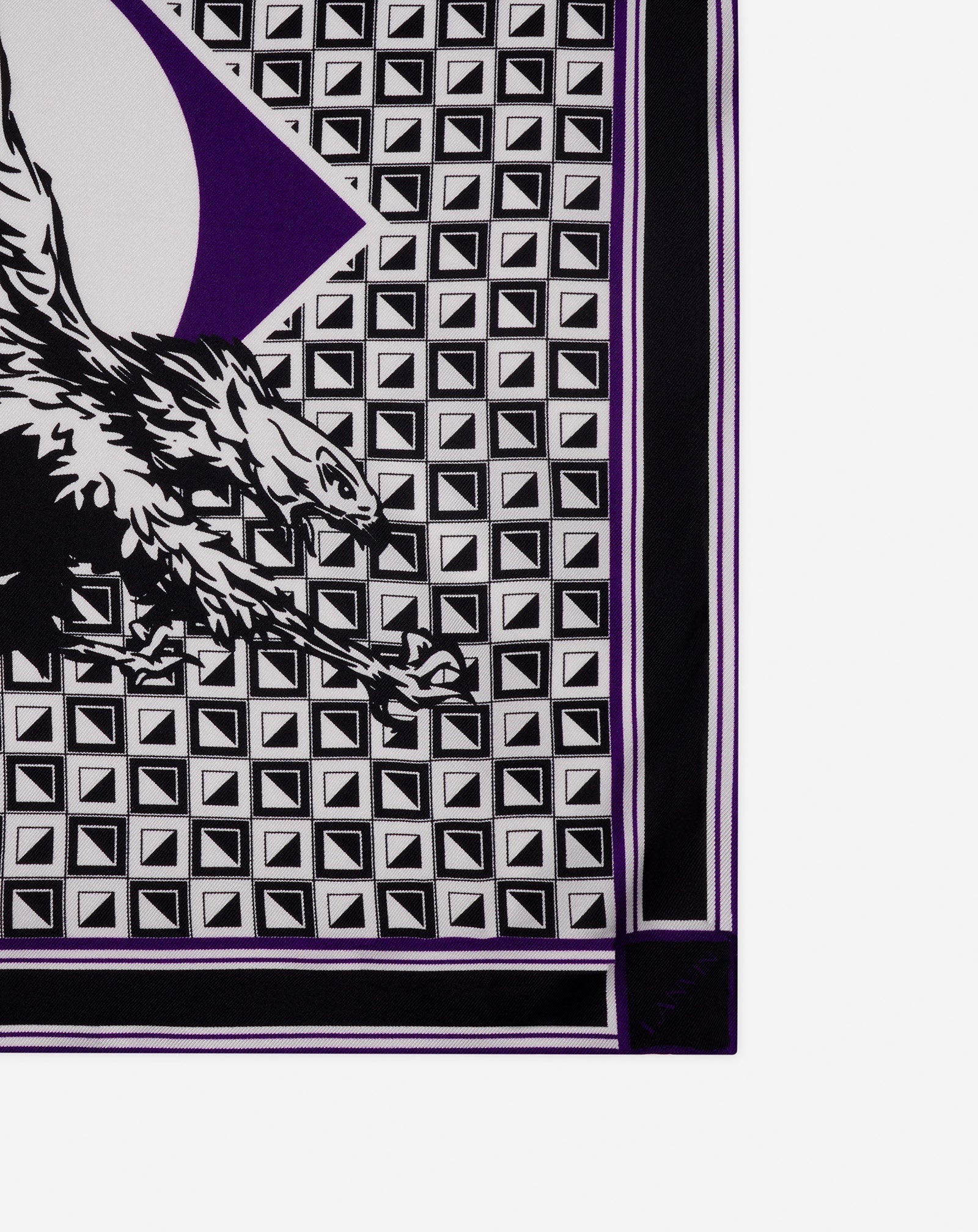 LANVIN X FUTURE SCARF EAGLE PRINT AND SILK TRIANGLES - 4