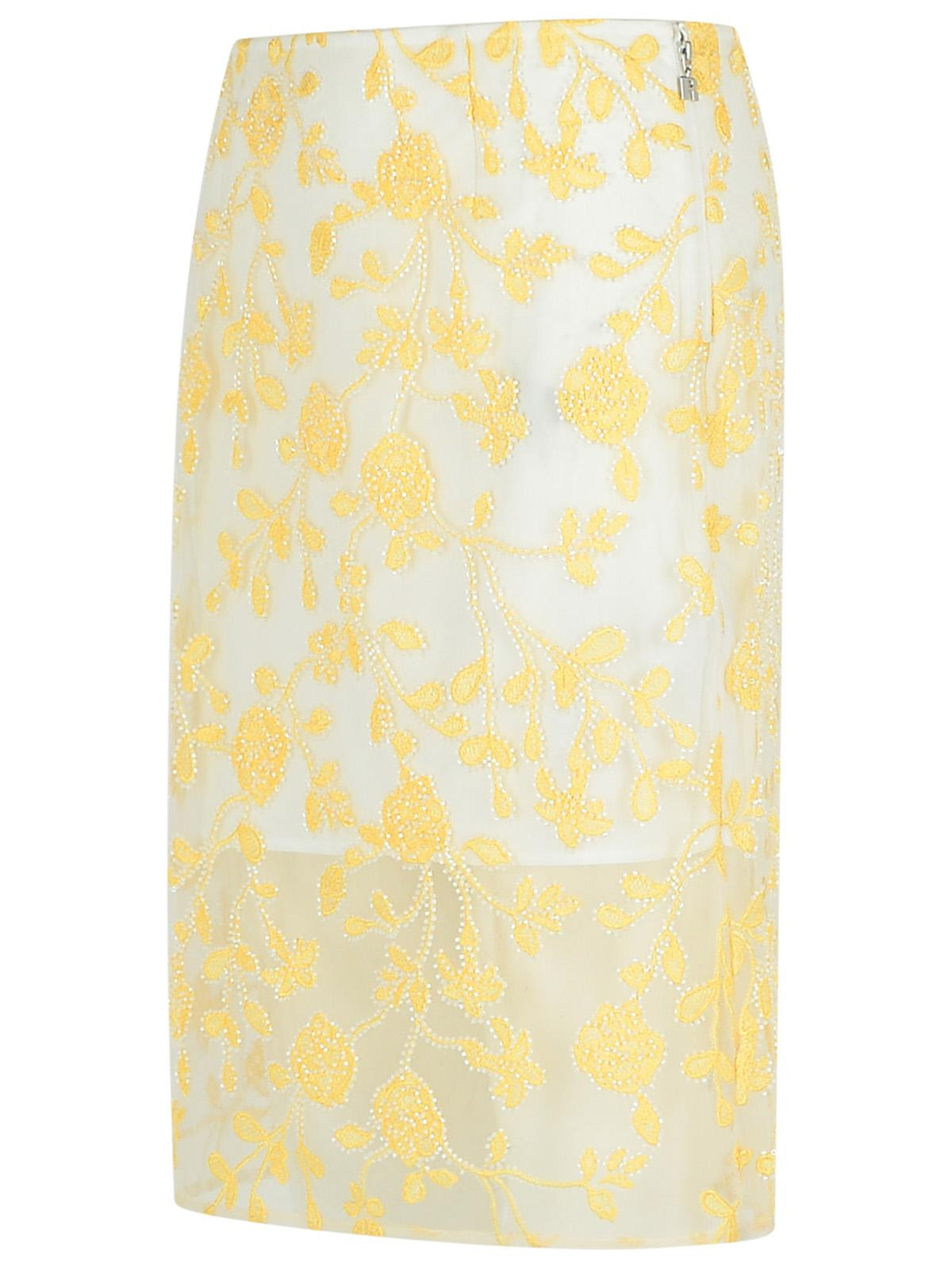 Rotate 'Pencil Flower' Yellow Polyester Skirt Women - 2