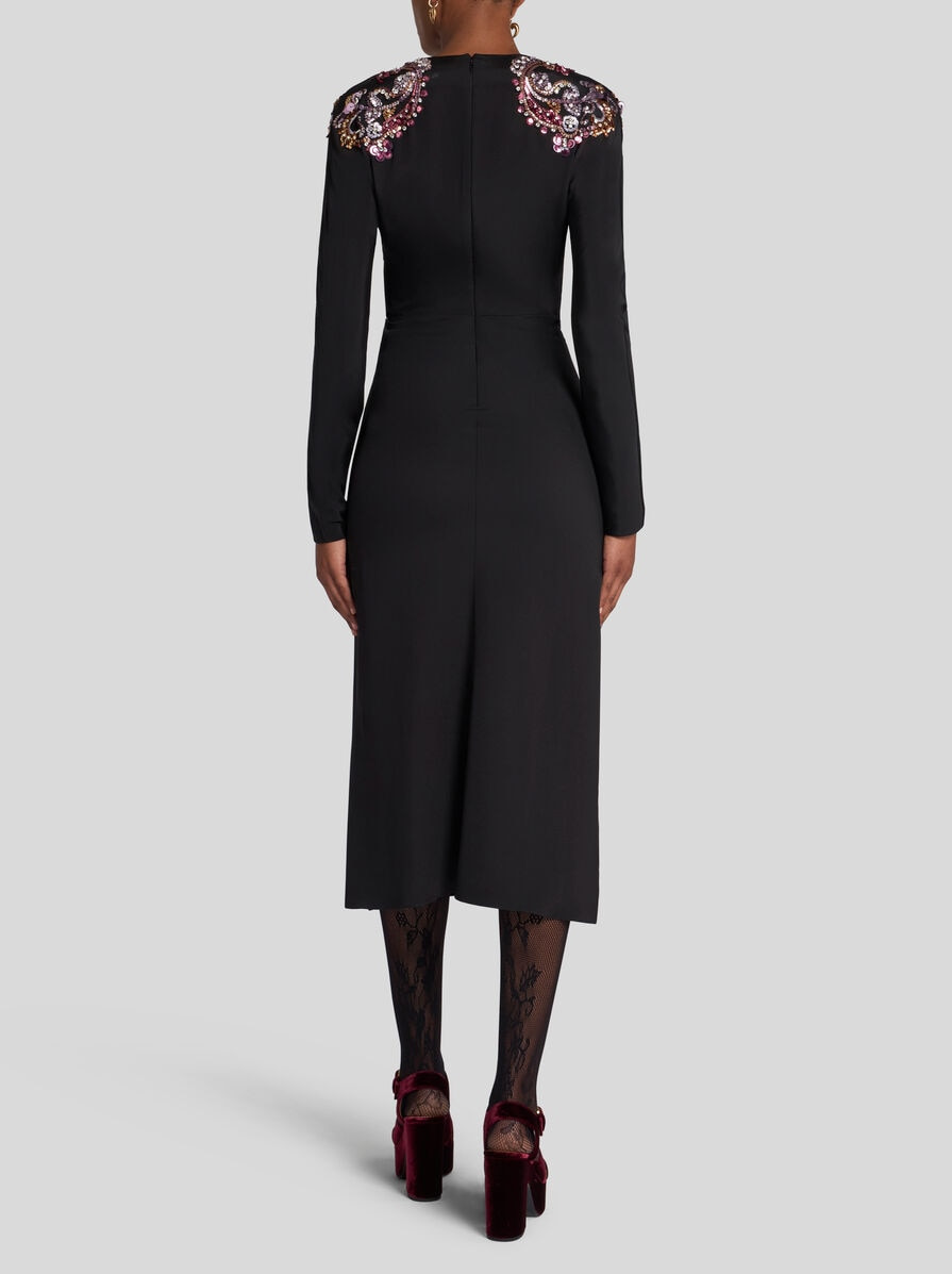 EMBROIDERED SILK DRESS - 4