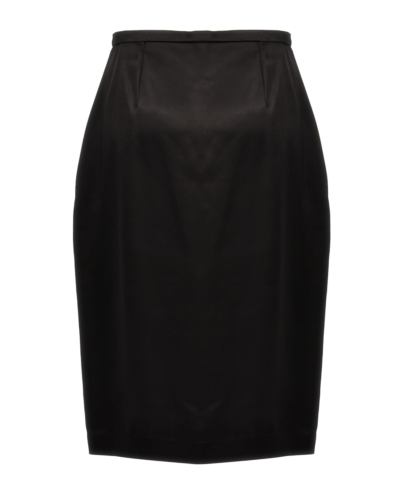 Satin Pencil Skirt - 2