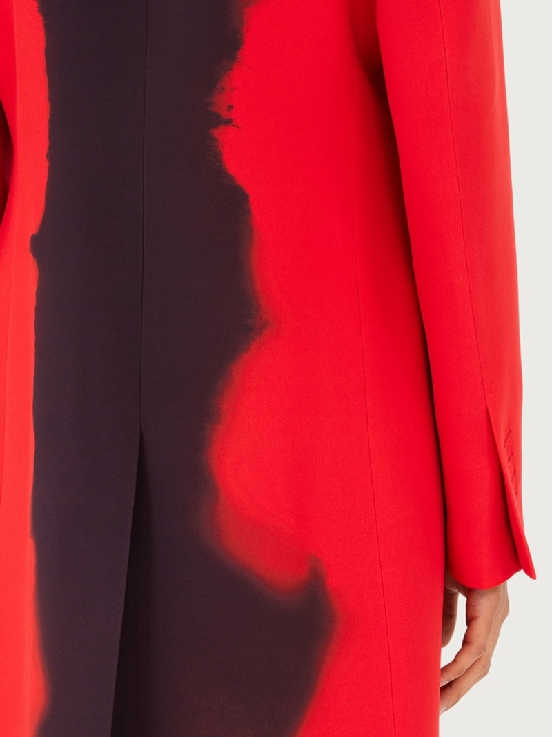 SINGLE BREASTED SUNSET PRINT COAT 5