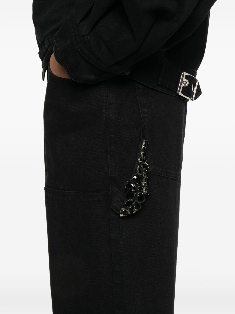 embellished workwear jeans - 5