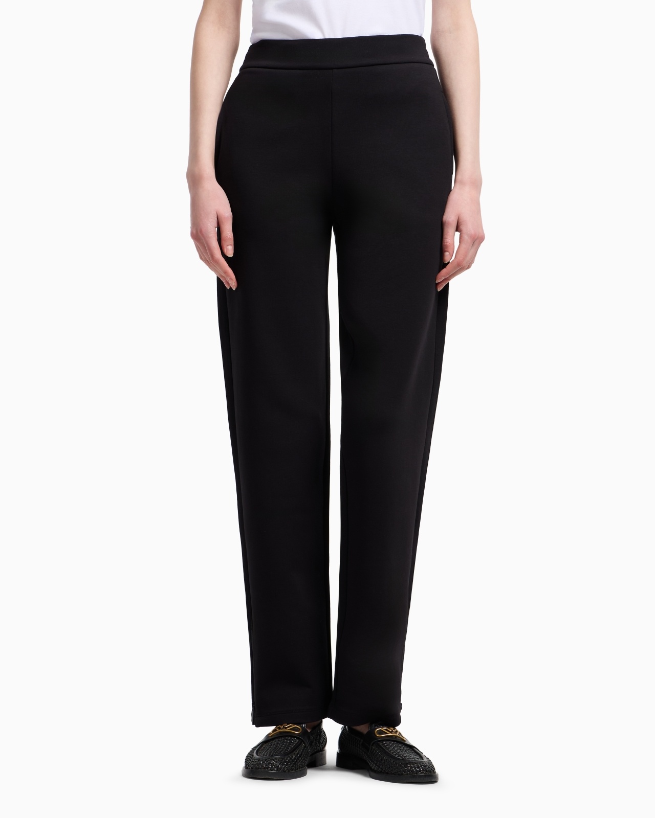 DOUBLE JERSEY TROUSERS WITH ELASTICATED WAIST - 2
